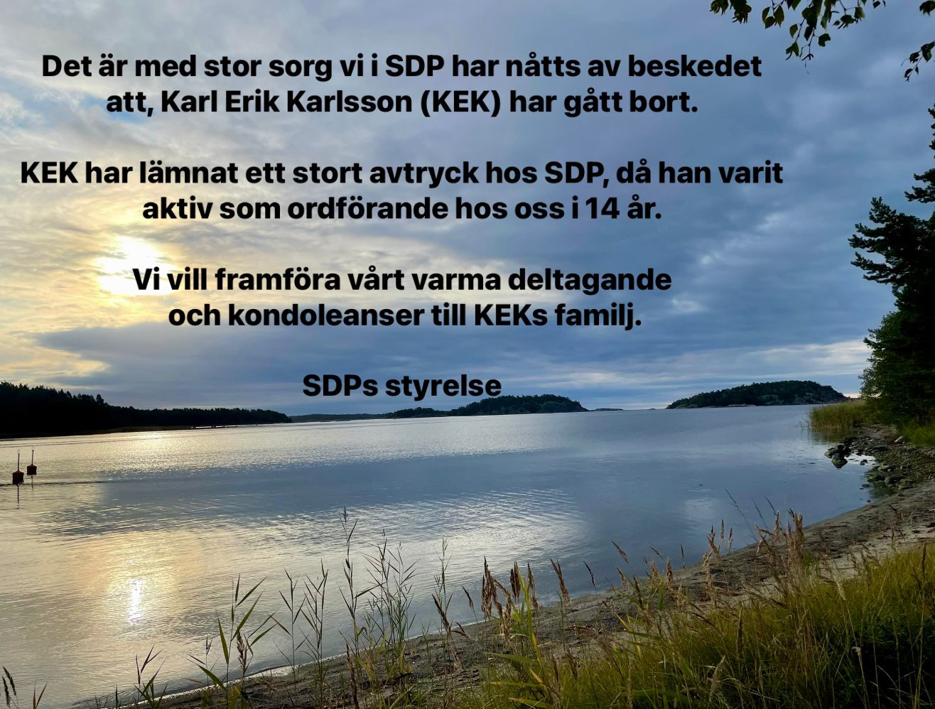 Läs mer om artikeln Med stor sorg vi i SDP